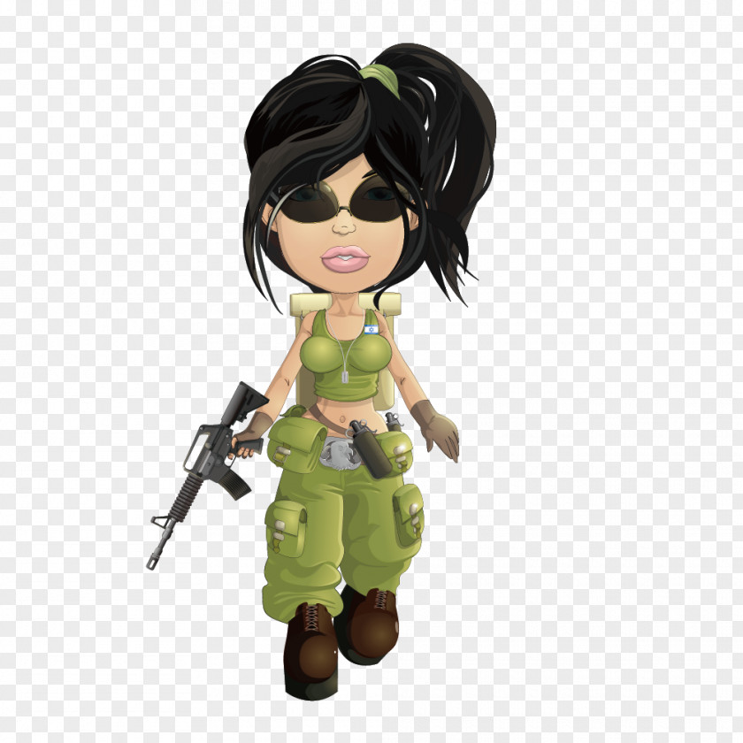 Female Soldiers With Guns Soldier Military Royalty-free PNG
