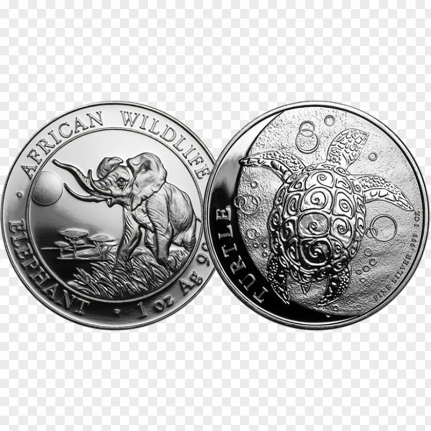 Metal Coin Silver Bullion Australian Kookaburra PNG