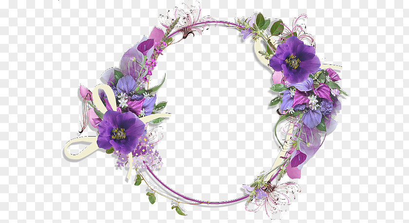 Purple Border Frame Picture Flower Clip Art PNG