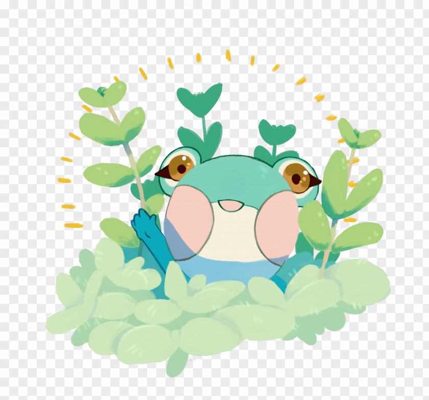 Suculent Amphibian Frog Turquoise Clip Art PNG