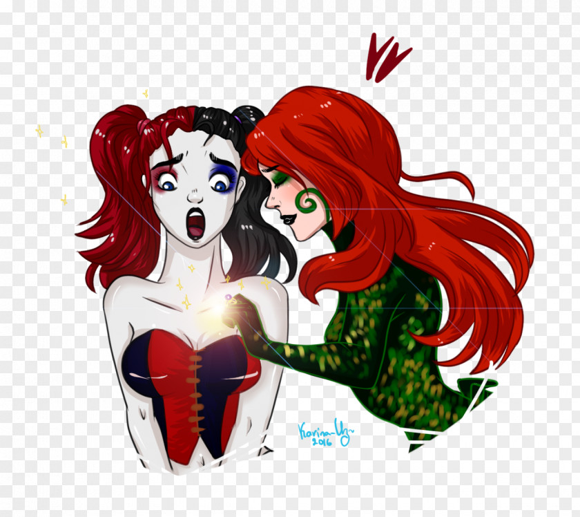 Harley Quinn Poison Ivy Art Batman Drawing PNG