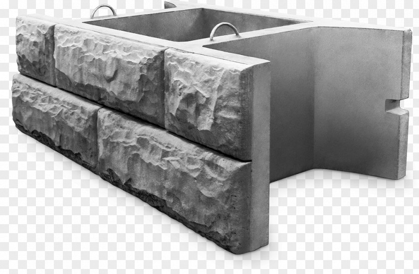 Big Block Retaining Walls Precast Concrete Stone Strong Masonry Unit Wall PNG