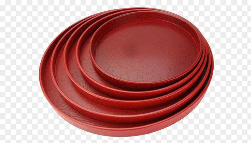 Mahogany Wood Tray Plate Material Tableware Circle PNG