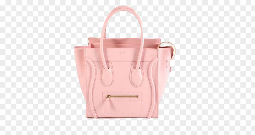 Pink Smiley Package Cxe9line Handbag Leather Tote Bag PNG