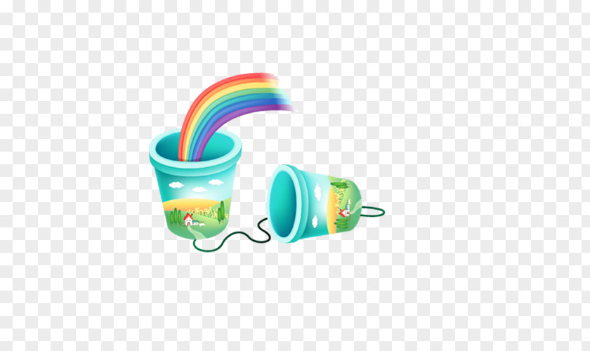 Rainbow Bucket Paint PNG