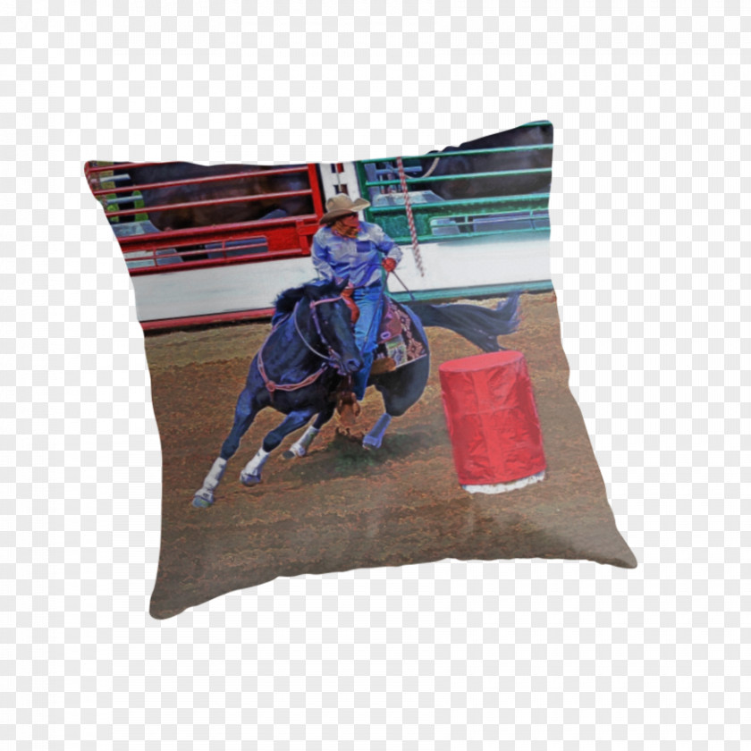 Barrel Racing Cushion Throw Pillows PNG