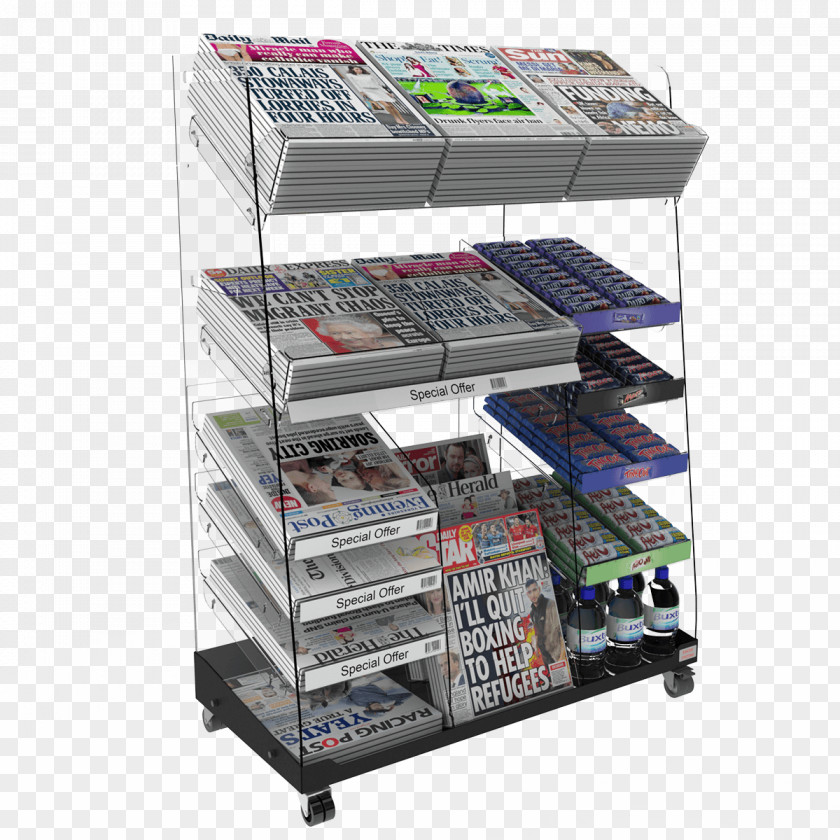 Display Stand Shelf Plastic Product Design PNG