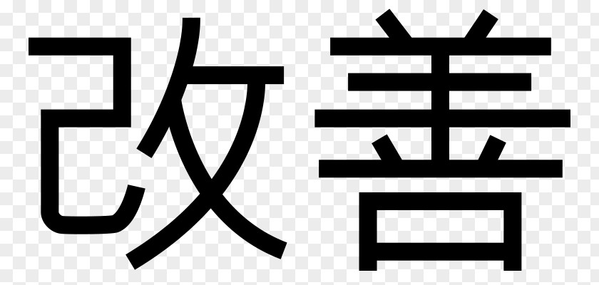 Japanese Language Kaizen Organization Kanji Continual Improvement Process Lean Manufacturing PNG