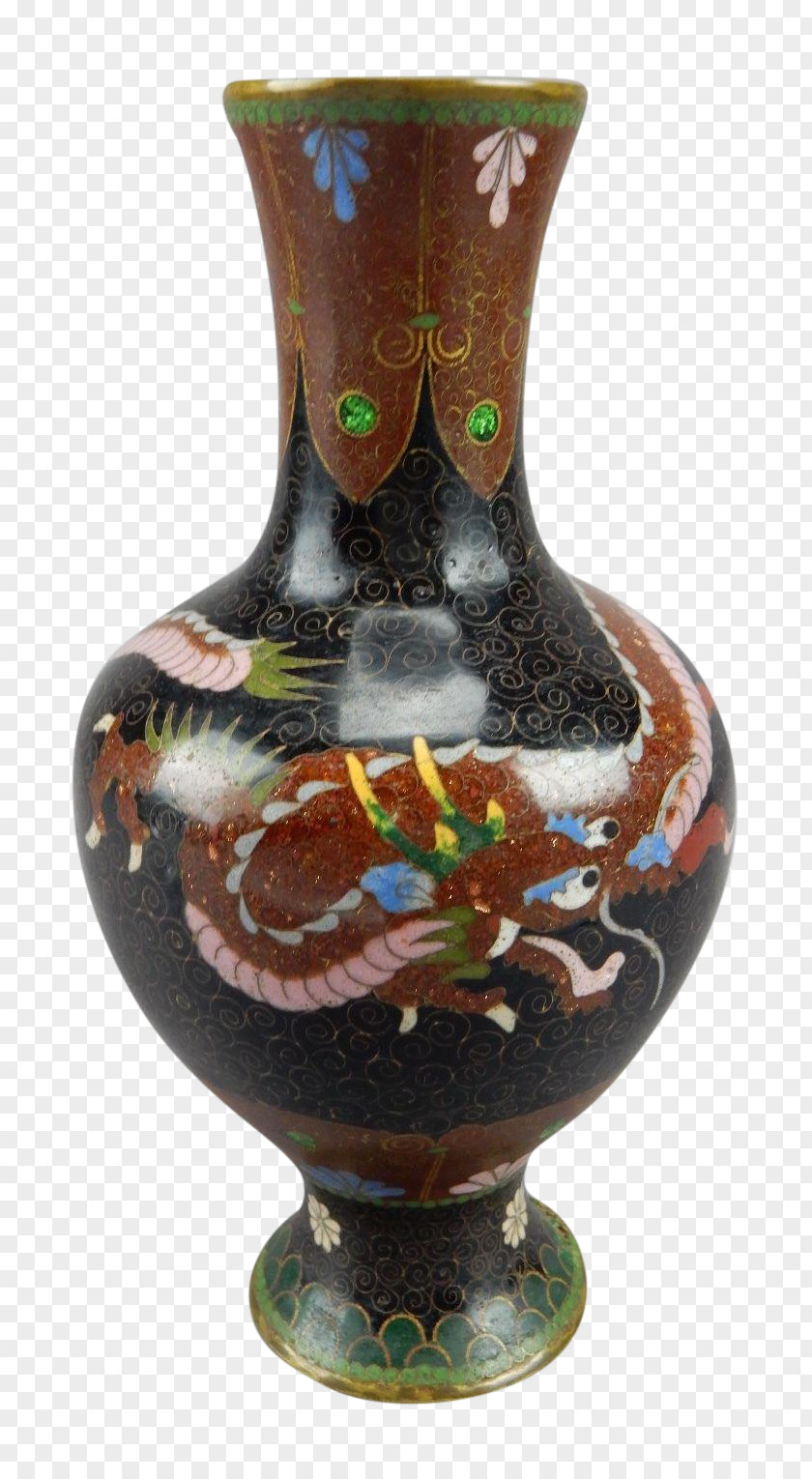 Cloisonne Vase Ceramic Pottery Urn PNG