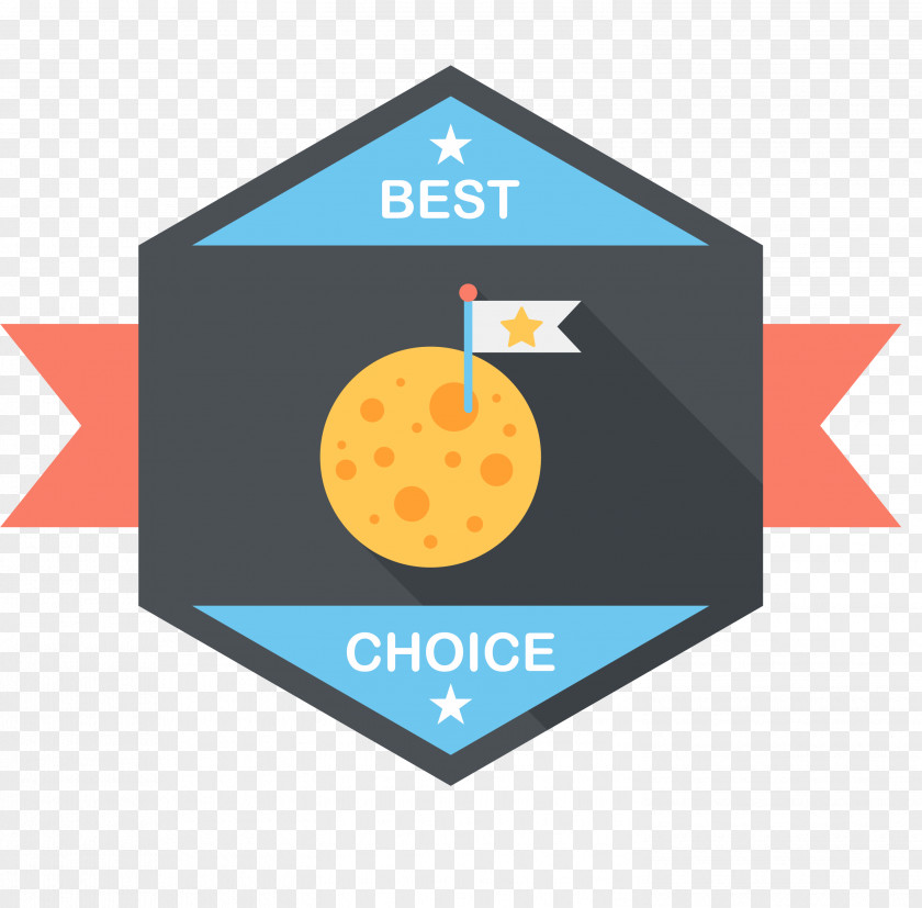 Cute Cartoon Space Tag Award Badge Icon PNG