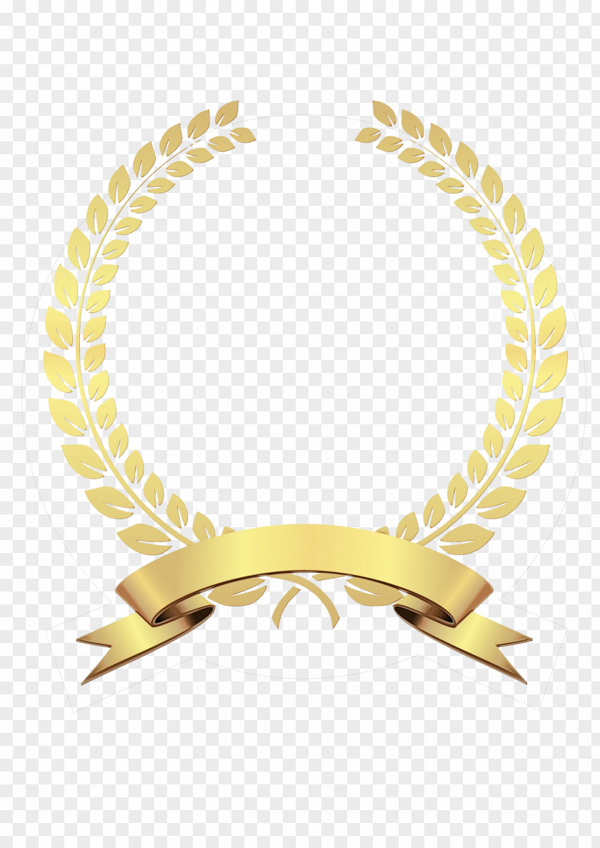 Metal Yellow Gold Laurel PNG