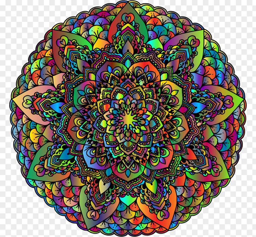 Rainbow Mandala PNG