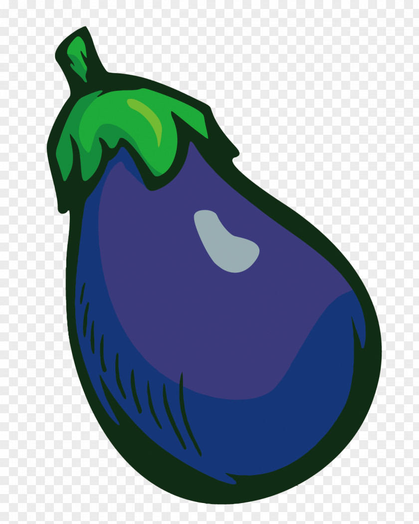 Vector Round Eggplant Fruit Clip Art PNG
