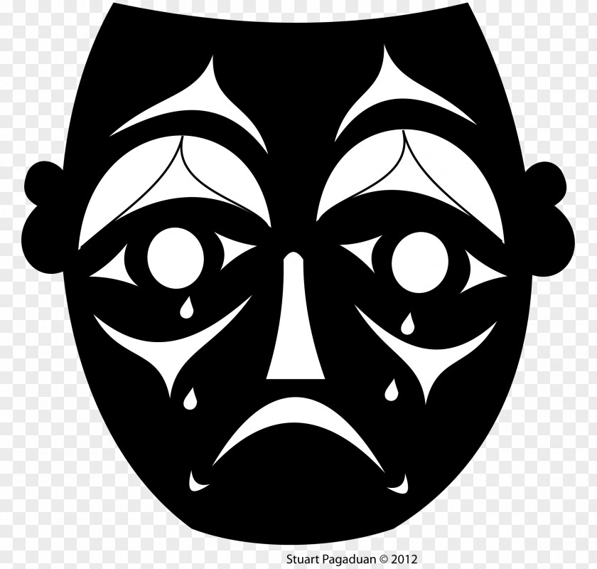 Black White Border Graphic Design Mask PNG