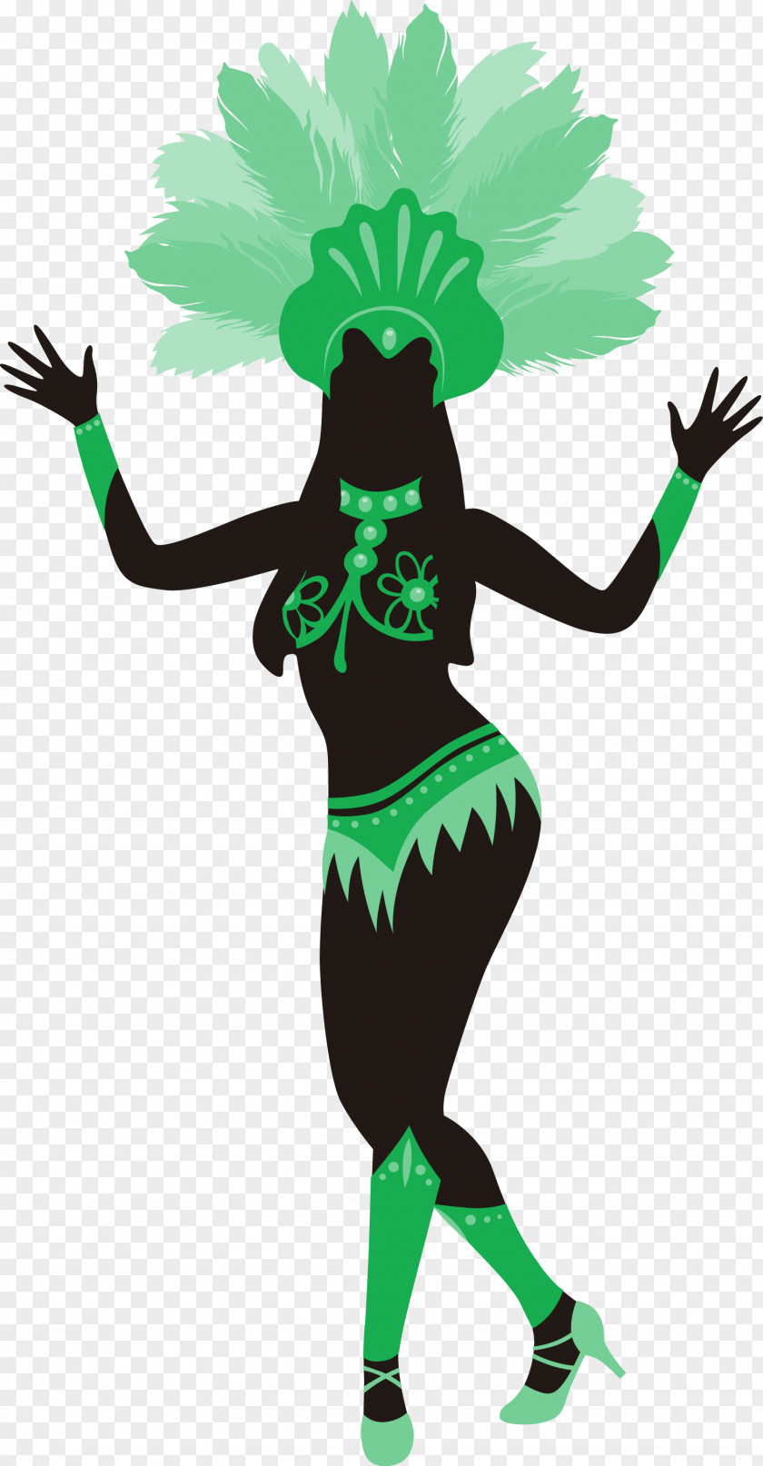 Brazil Rio Olympics Dancer Carnival In De Janeiro Caribbean Brazilian Costume Silhouettes PNG