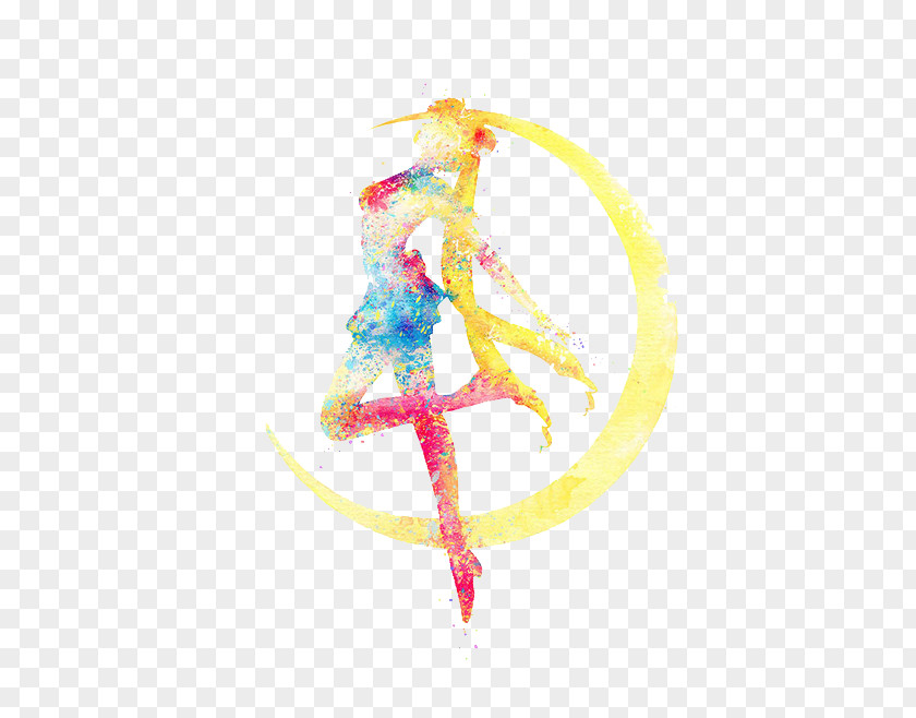 Watercolor Animation Sailor Moon Painting Canvas Poster PNG