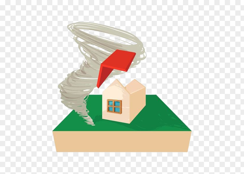 A Tornado Pushes Onto House Cartoon Stock Photography PNG