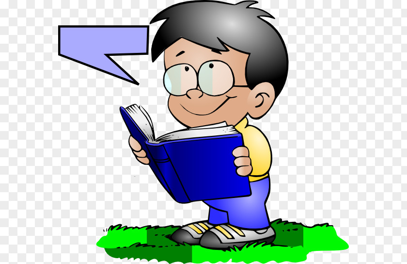 Talking Cartoon Reading Child Boy Clip Art PNG