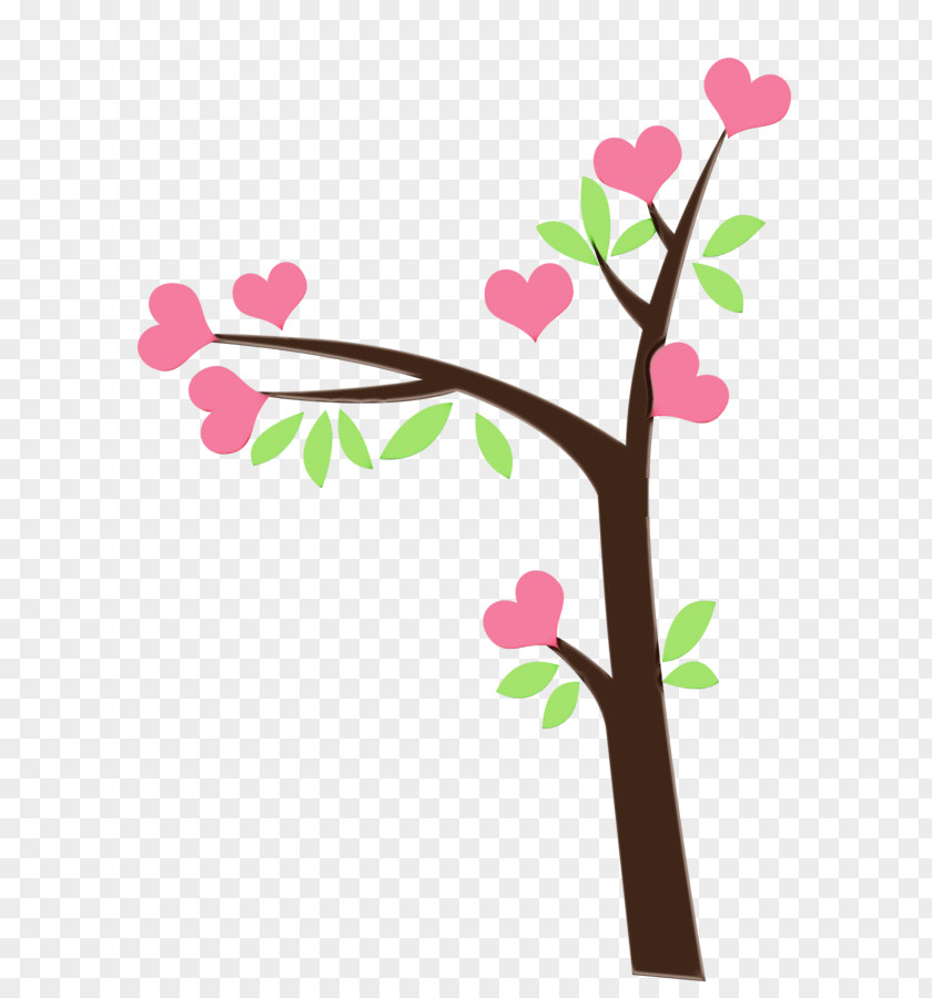 Heart Cherry Blossom Tree Drawing PNG