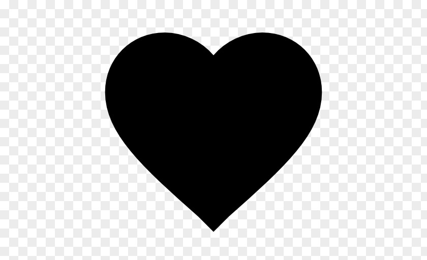 Black Shape Heart Symbol PNG