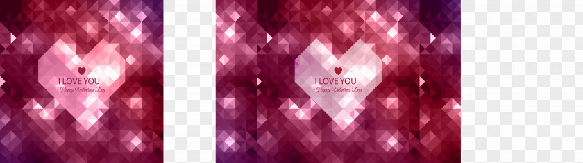 Creative Pixel Love Greeting Cards Vector Material PNG