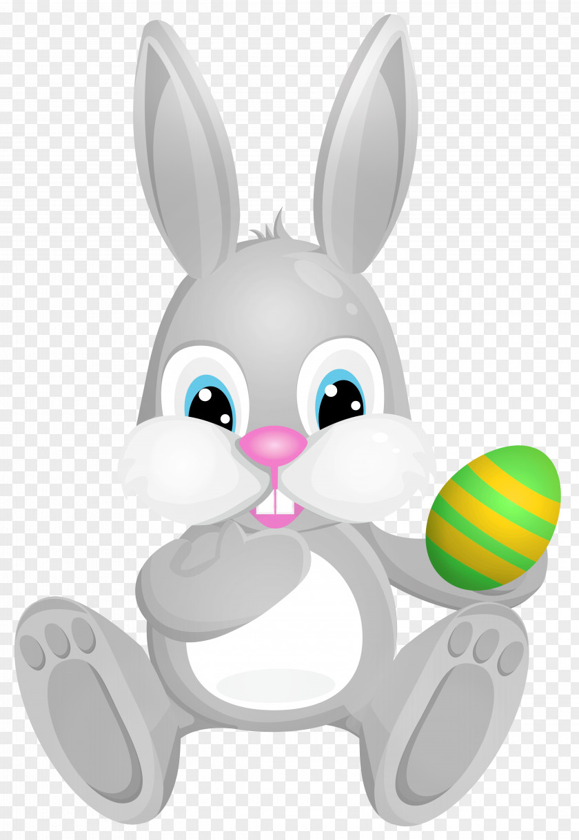 Easter Grey Bunny Clip Art Image CGP PNG