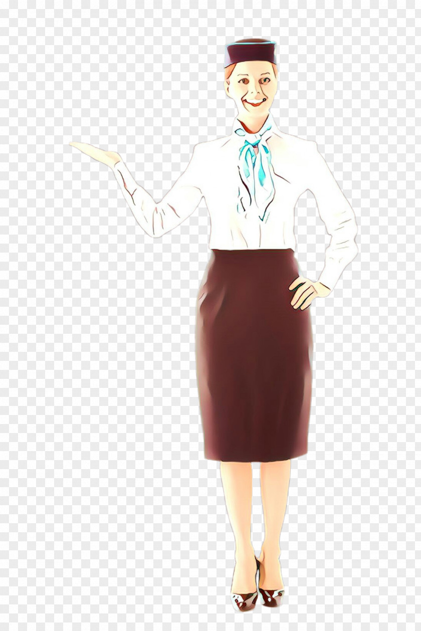 Fashion Design Uniform Clothing Pencil Skirt Standing Gesture PNG