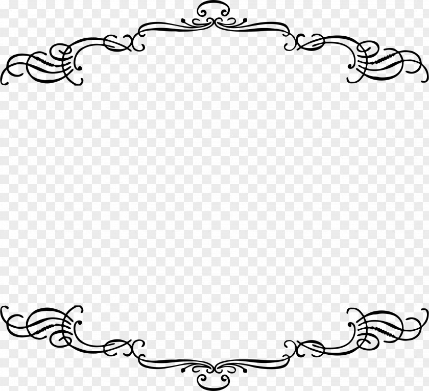 French Border Line Art Picture Frames PNG
