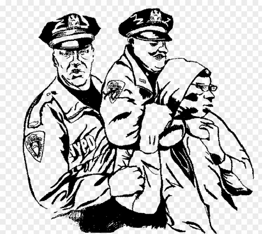 Police Officer Brutality Drawing Coloring Book PNG