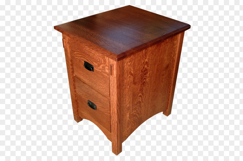 Solid Wood Craftsman Bedside Tables Glaze Stain PNG