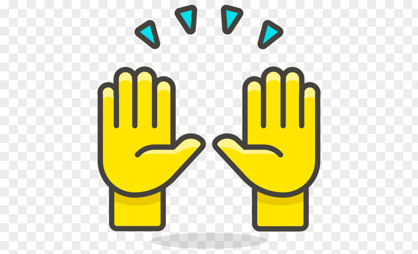 Yellow Line Hand Finger Gesture PNG