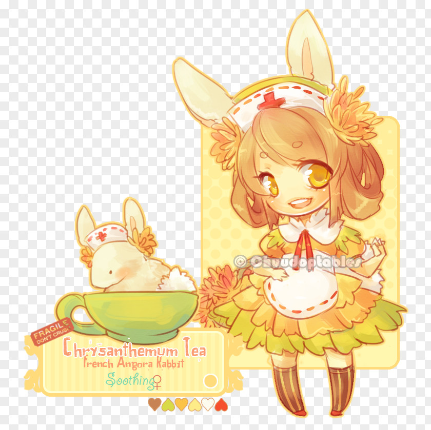 Chrysanthemum Tea Character Easter Clip Art PNG