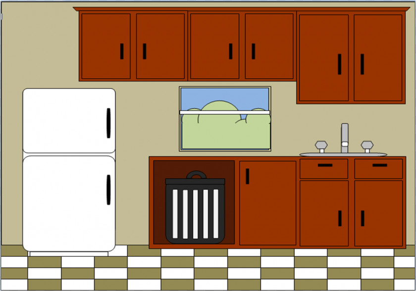 Clean Counter Cliparts Kitchen Cabinet Furniture Clip Art PNG