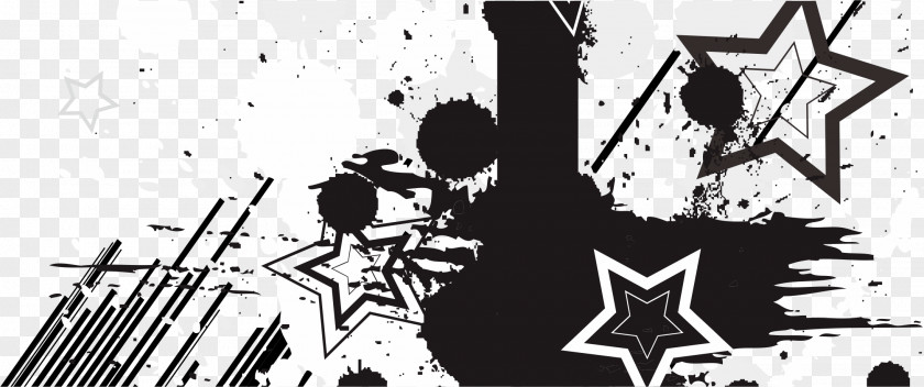 Ink Star Visual Arts Black And White PNG