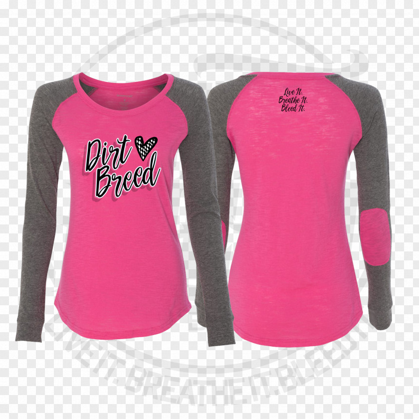 Long Sleeve T-shirt Shoulder Pink M Outerwear PNG