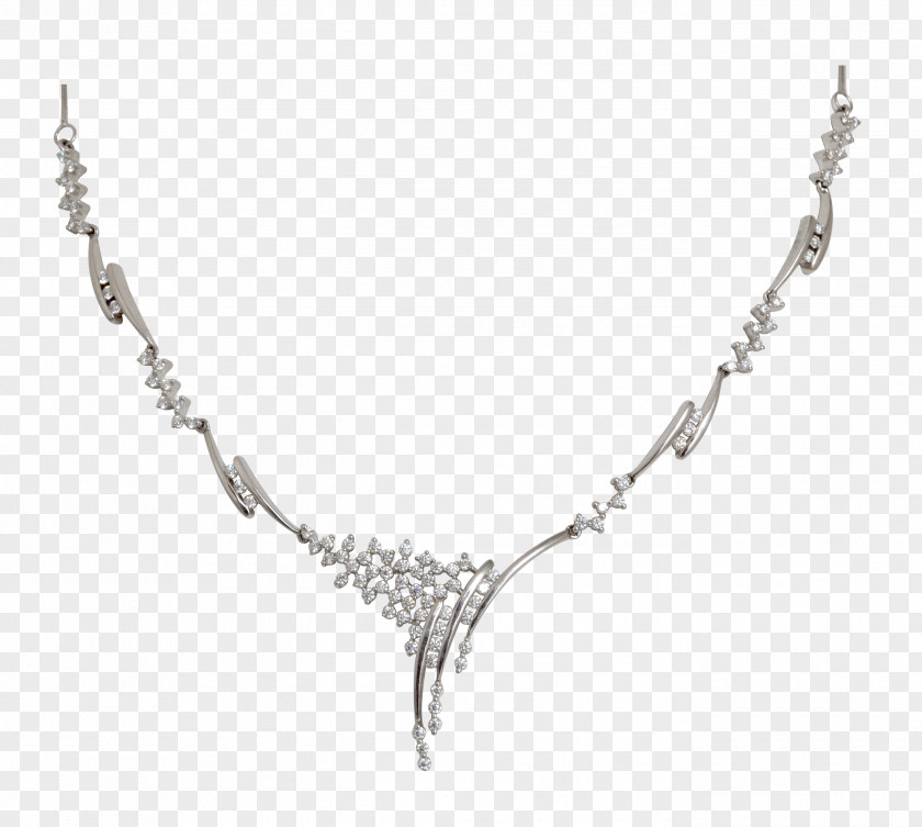 Necklace Body Jewellery Diamond Platinum PNG