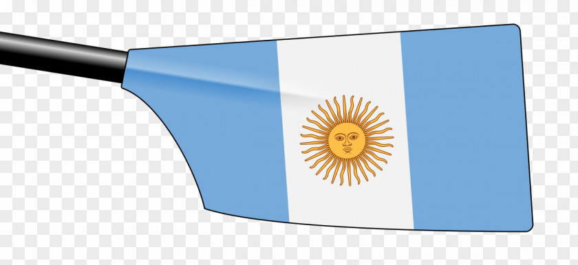 Rowing Oar Flag Of Argentina PNG