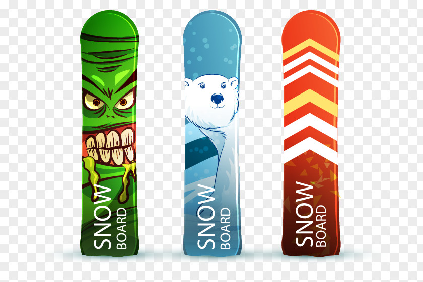 Vector Creative Fashion Snowboard Snowboarding Skiing PNG