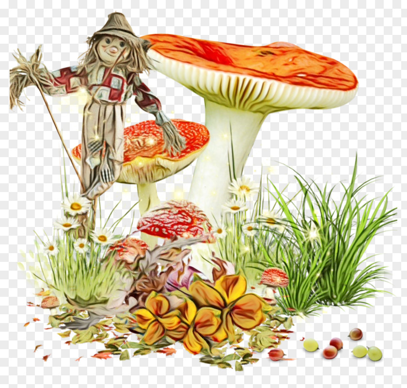 Agaric Nepenthes Watercolor Flower Background PNG