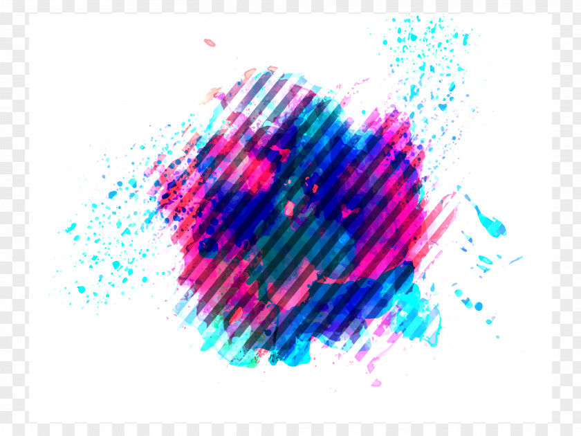 Paint Splash Graphic Design Turquoise Teal Violet PNG