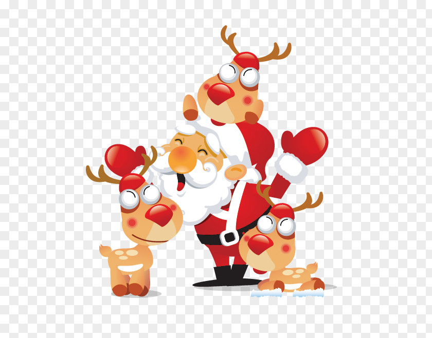 Santa Claus Christmas Hats Elk Antlers Beard Creative Gift Snegurochka Clip Art PNG