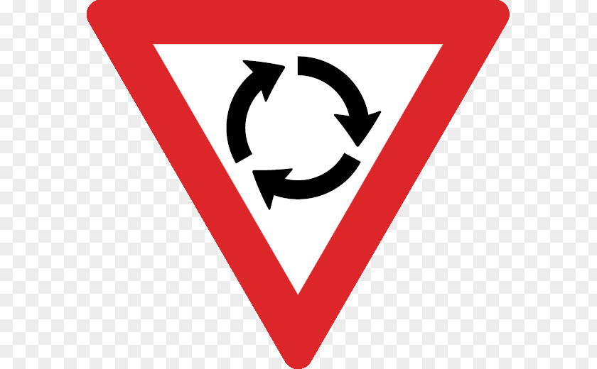 Signs Roundabout Traffic Sign Warning Yield PNG