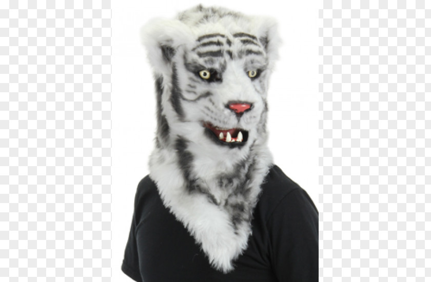 Tiger White Mask Halloween Costume PNG