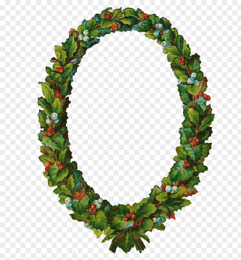 Christmas Wreath Card Clip Art PNG
