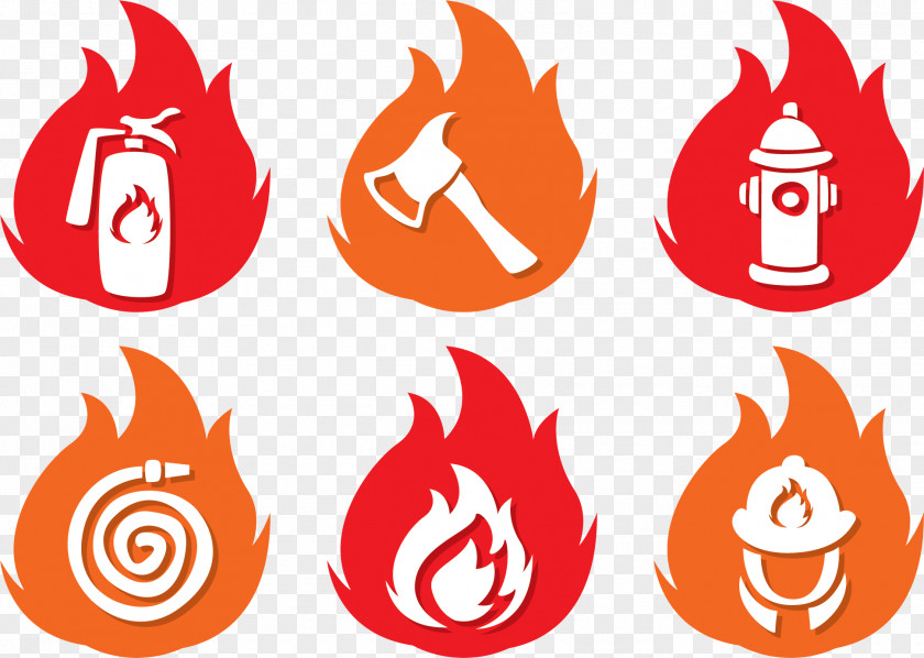 Fire Flame Firefighter Department Firefighting Icon PNG