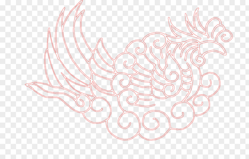 Red Phoenix Text White Illustration PNG