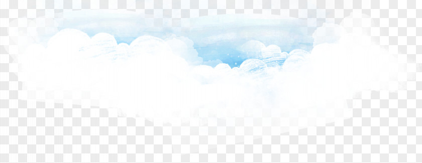 Hand Painted Watercolor Blue Sky With White Clouds Background Cloud Painting PNG