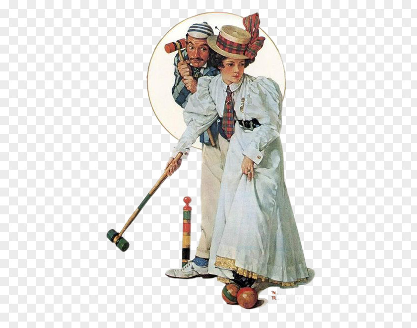 IllustrationCouple Billiards Curtis Publishing Company The Saturday Evening Post Norman Rockwell Museum Printmaking PNG