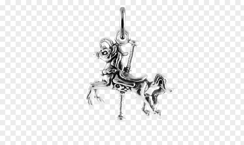 Merry-go-round Charms & Pendants Horse Drawing Silver Body Jewellery PNG