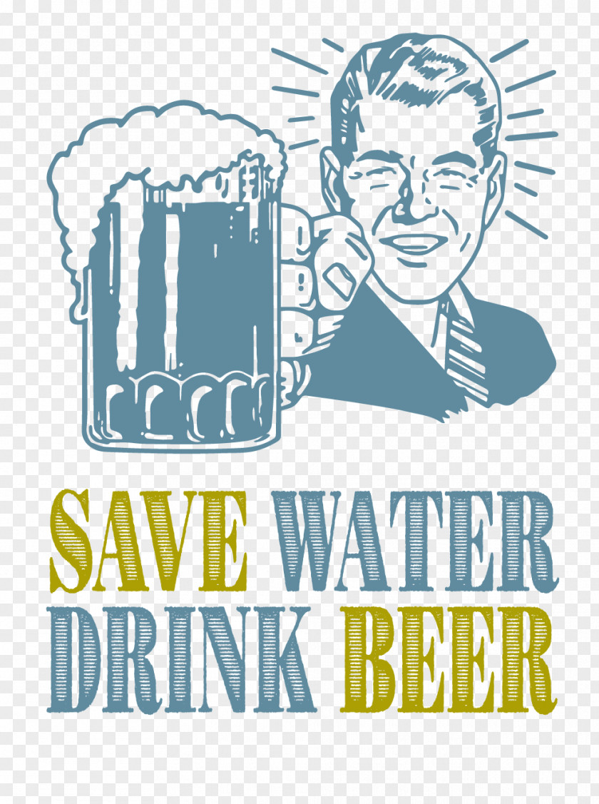 Save Water Beer Glasses Alcoholic Drink Clip Art PNG